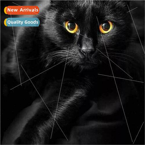 Cross Stch New DIY Black Cat Full Stch mple Handmade Thread
