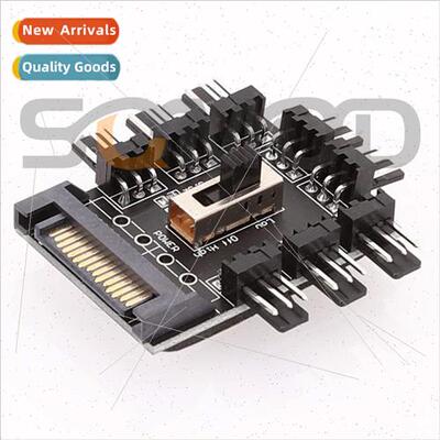 1-Computer case fan hub FAN HUB8-way fan 4-pin one drag eigh