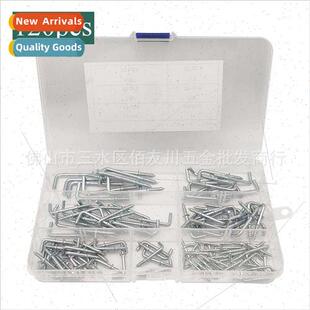 metal whe hooks plated blue zinc screw 120pcs boxed box
