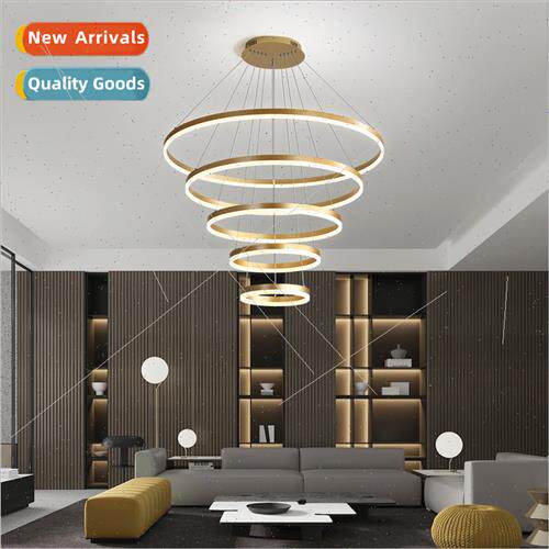 Circle chandelier living room modern simple restaurant hotel