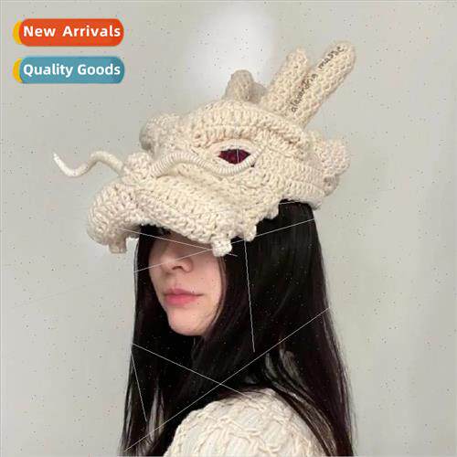 Dragon head hat new handmade knted duck tongue hat dragon ha