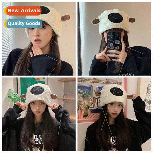2022 winter Japan cute ears sheep hat female plush thickened