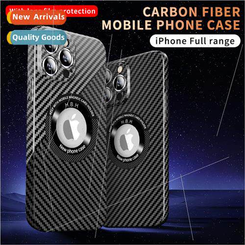 适用Apple 15promax carbon fiber leakage label 14 magnetic ph