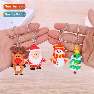 Creative Christmas soft plastic keychain pendant Christmas e