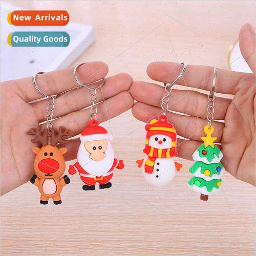 Creative Christmas soft plastic keychain pendant Christmas e