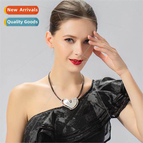 New necklace Europe simple fashion double layer peach heart