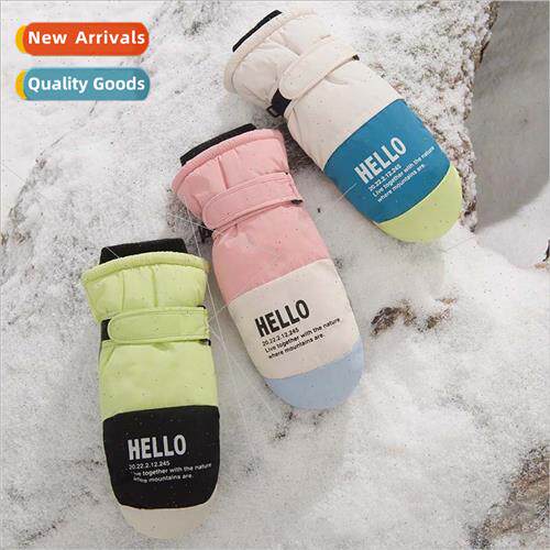 Winter ski gloves men warm thickened padded touch screen glo