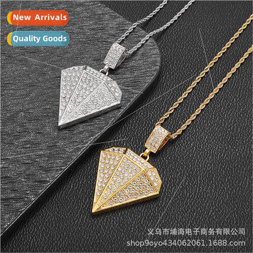 Europe popular hip hop necklace large three-dimensional tria