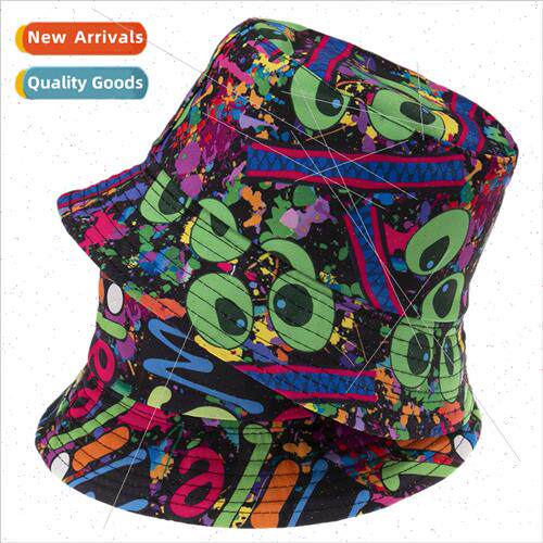 Fisherman cap female new SMILE colour graffi pot hat Europe