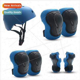 Childrens roller skating protective gear riding helmet set b