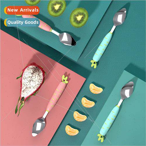 Creative children scraping spoon portable 304 stainless stee