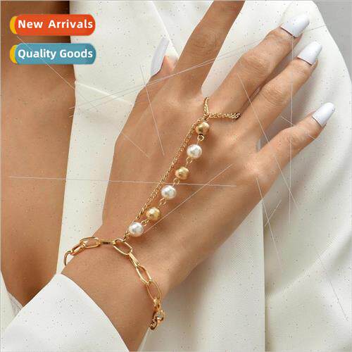Europe new imation pearl lock chain wh finger open finger ri