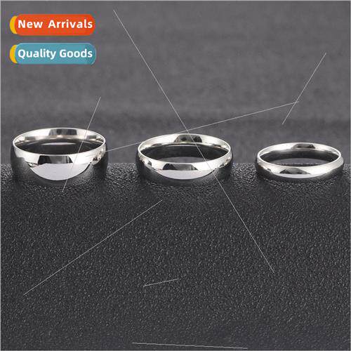 Men Jewelry  Circle Arc Ring Stainless Steel Shiny Ring mple