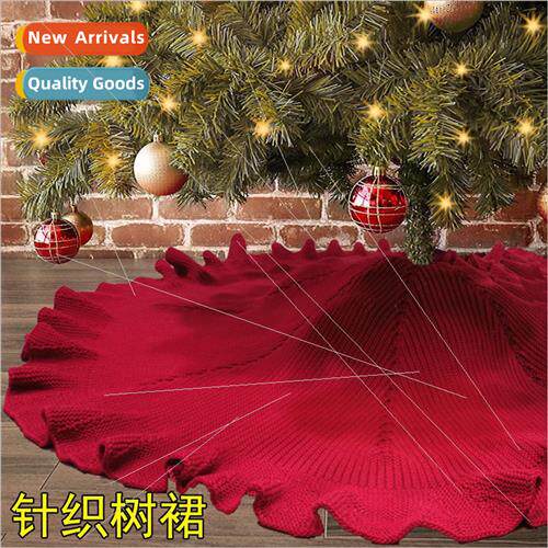 2023 Christmas Decorations Frilly Curvy Tree Skirt Christmas