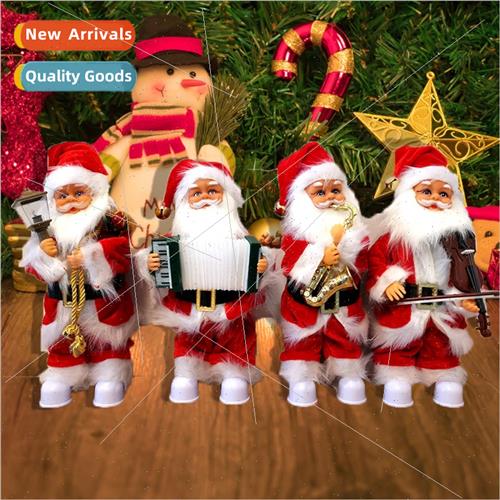 2020 New 30cm Electric Santa Claus Musical Doll Decoration D