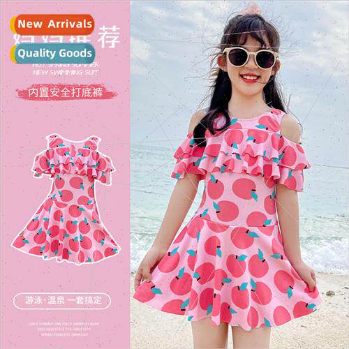 Girls swimsu one-piece summer 4-8 years old middle and large