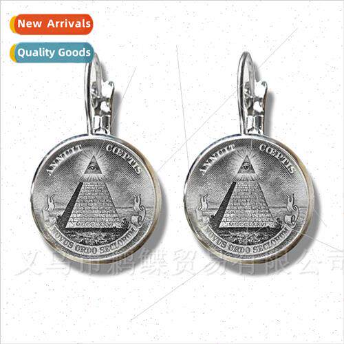 New Fashion Ganesha Glass Dome Earrings Handmade lver Plated