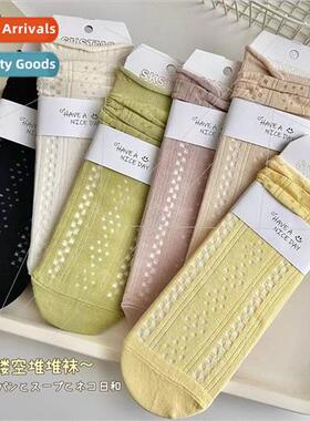 Mesh breathable socks women mid-calf socks spring summer thi