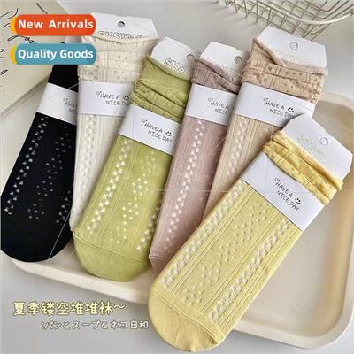 Mesh breathable socks women mid-calf socks spring summer thi