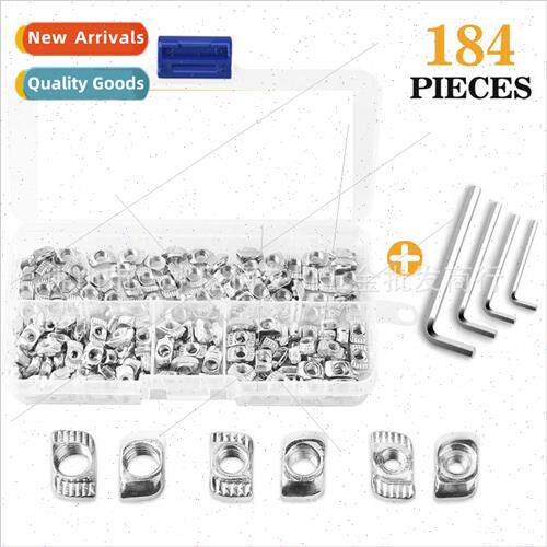 180Pcs T-Slot Nuts M3 M4 M5 T-Slot Nuts ckel Plated wh 4 Mat