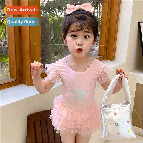 Swimsu girls 2023 new childrens middle and small children cu