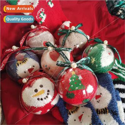 Christmas ball socks coral velvet female winter cold-resista