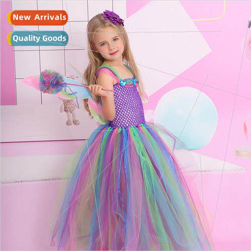 Halloween Permance Costume Butterfly Fairy Mesh Dress Girls