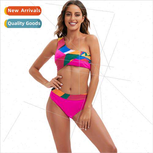 2022 New Spl Swimsu Women Europe Sexy One Shoulder Bikini i