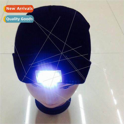 5LED lights luminous knted hat acrylic warm wool hat hiking