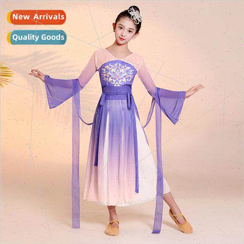 Childrens classical dance permance clothes floating practice