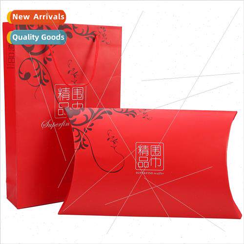 box to send a scarf red blessing Shanghai story silk scarf g