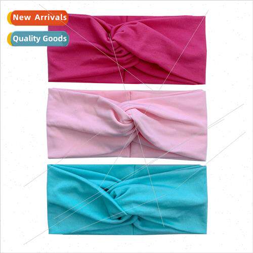 New double cross solid colour milk silk elastic cross hair b