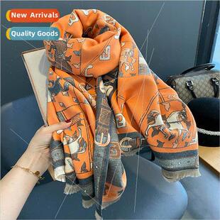 new carriage scarf fall fema warm winter cashmere Retro faux