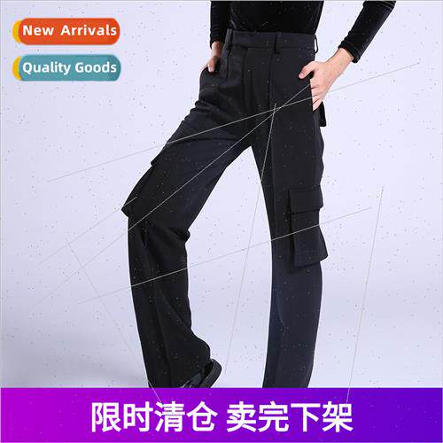 Latin dance pocket pants female childrens new practice cloth