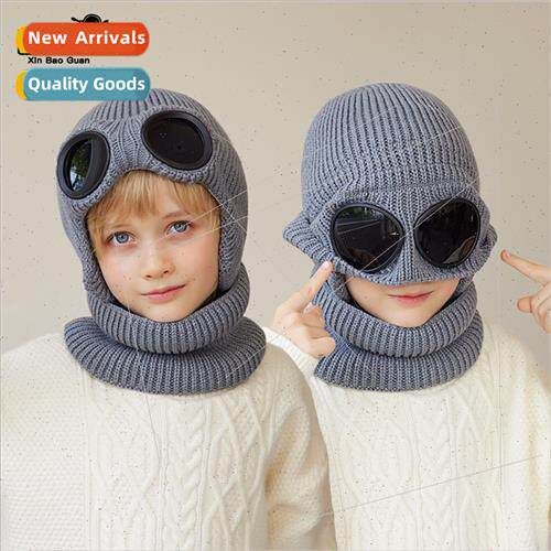 2163 Children hat scarf twoPCS winter padded ear protection