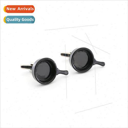 Copper Jewelry Black Pan Cufflinks Holiday  Men French Shirt