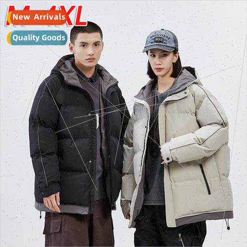 Hooded cotton jacket men women fall winter thickened cotton