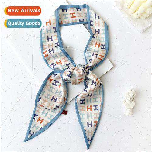 Spring Autumn new Korea sunscreen silk scarf women wh letter