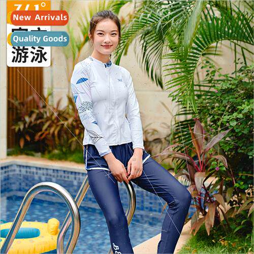 Swimsu womens spl long-sleeved four-piece thin belly-shading