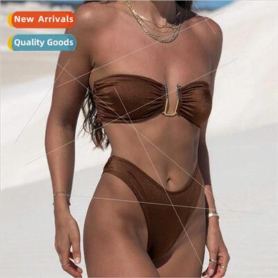 2024 Russia New Swimsu Sexy U Shape V Iron Swimsu Bikini Wom