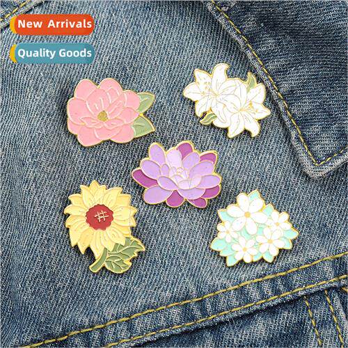 New floral brooch gas  lilies sunflower oil drip baking varn