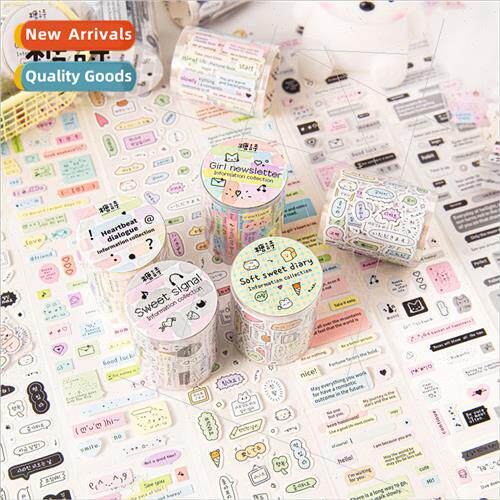 Copperplate paper row waste tape Messages collection Cute Ko