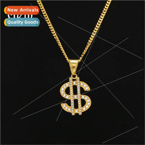 Hip Hop Trend Jewelry Gold Plated Diamonds Fashion Dollar Sh