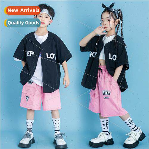 Childrens Set Dance  Clothing Su Boys Hip Hop Short Sleeve H