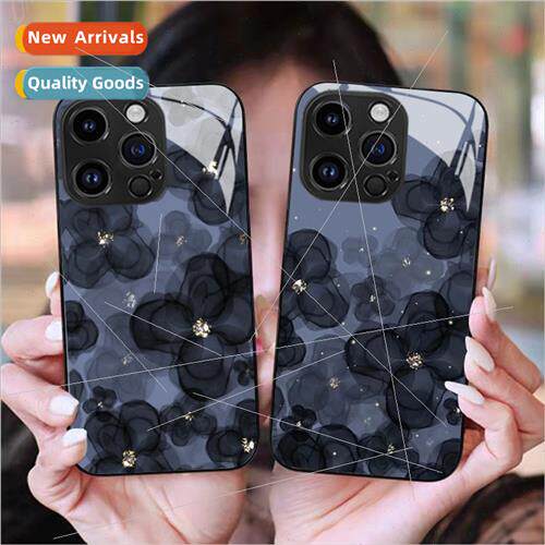 ins premium sense flowers apple 14 phone case iphone13 glass