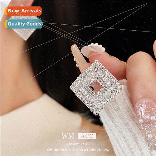 lver needle zirconia splicing diamond hollow earrings fashio