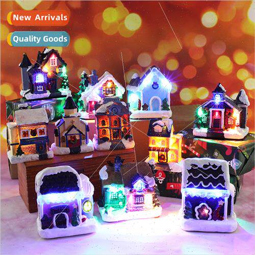 New Christmas decorations resin small house micro landscape