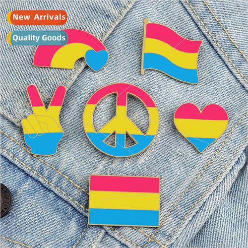 Japan cartoon brooch cute oil drop small pin three-color fla