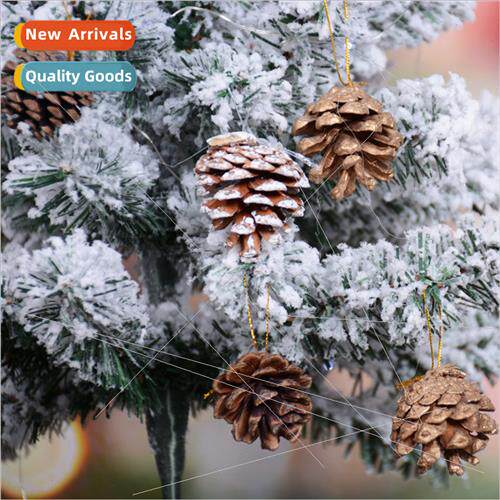 Christmas decorations 4CM9pcs natural primary color dyed pin