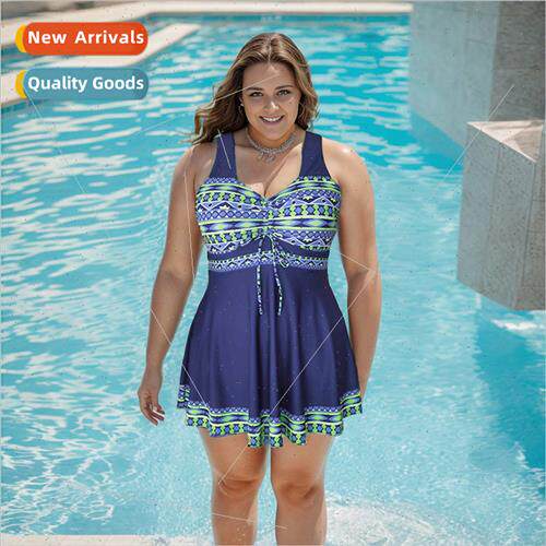 2023 New Large ze Tankini Swimsu Women Spl Printed Two Piece